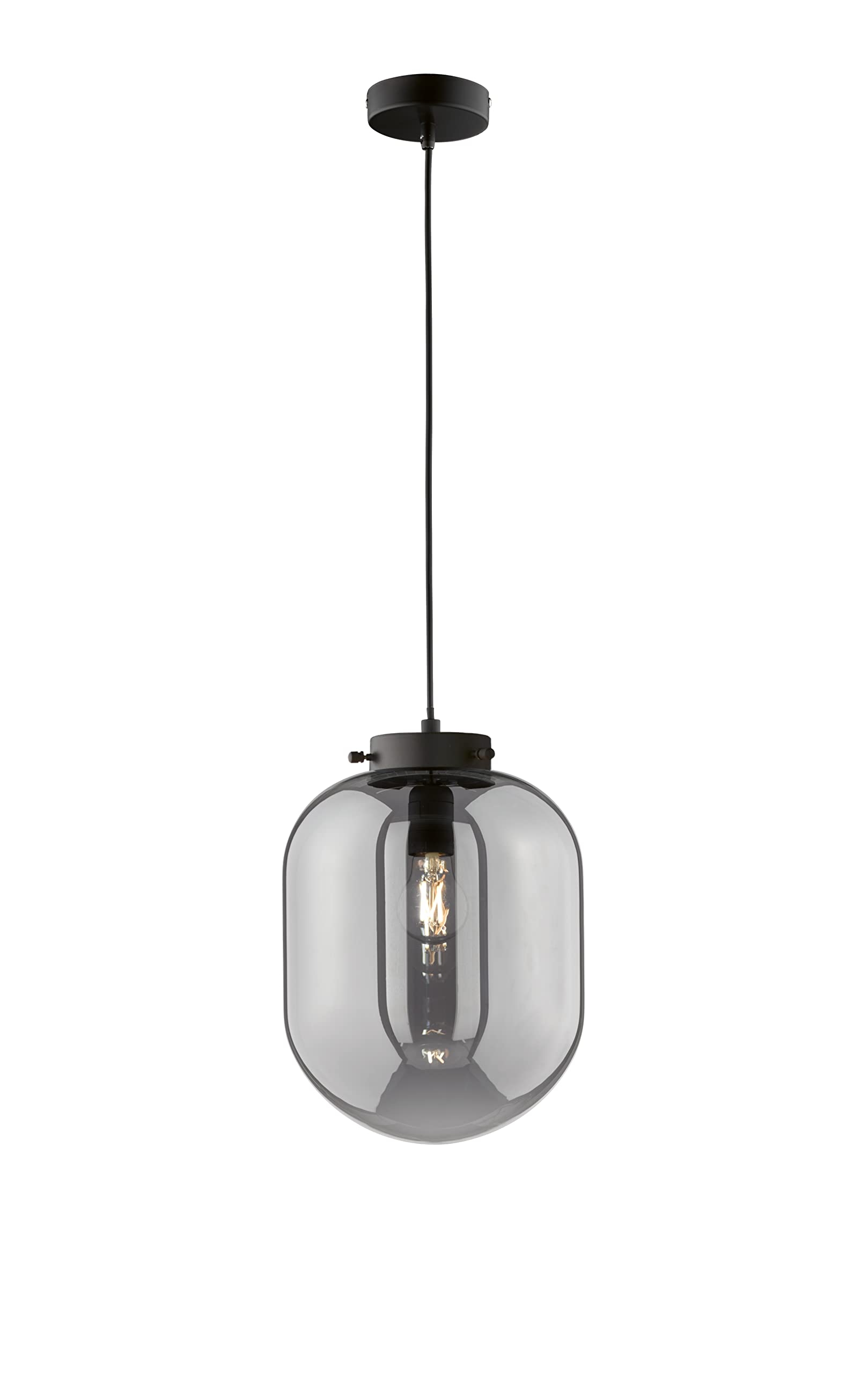 fischer-honsel-regi-pendelleuchte-schwarz-matt-rauchglas-e27 image 1
