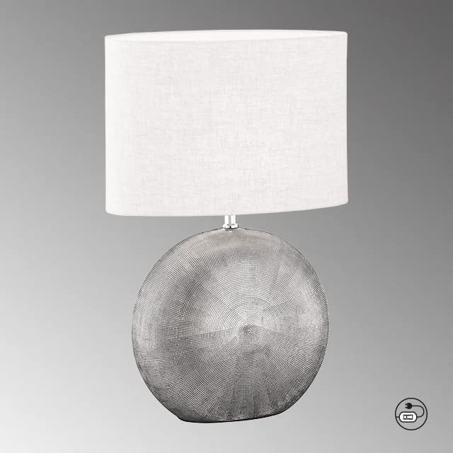 fischer-honsel-tobse-tischleuchte-53-cm-keramik-silber-antik-leinenwei image 8