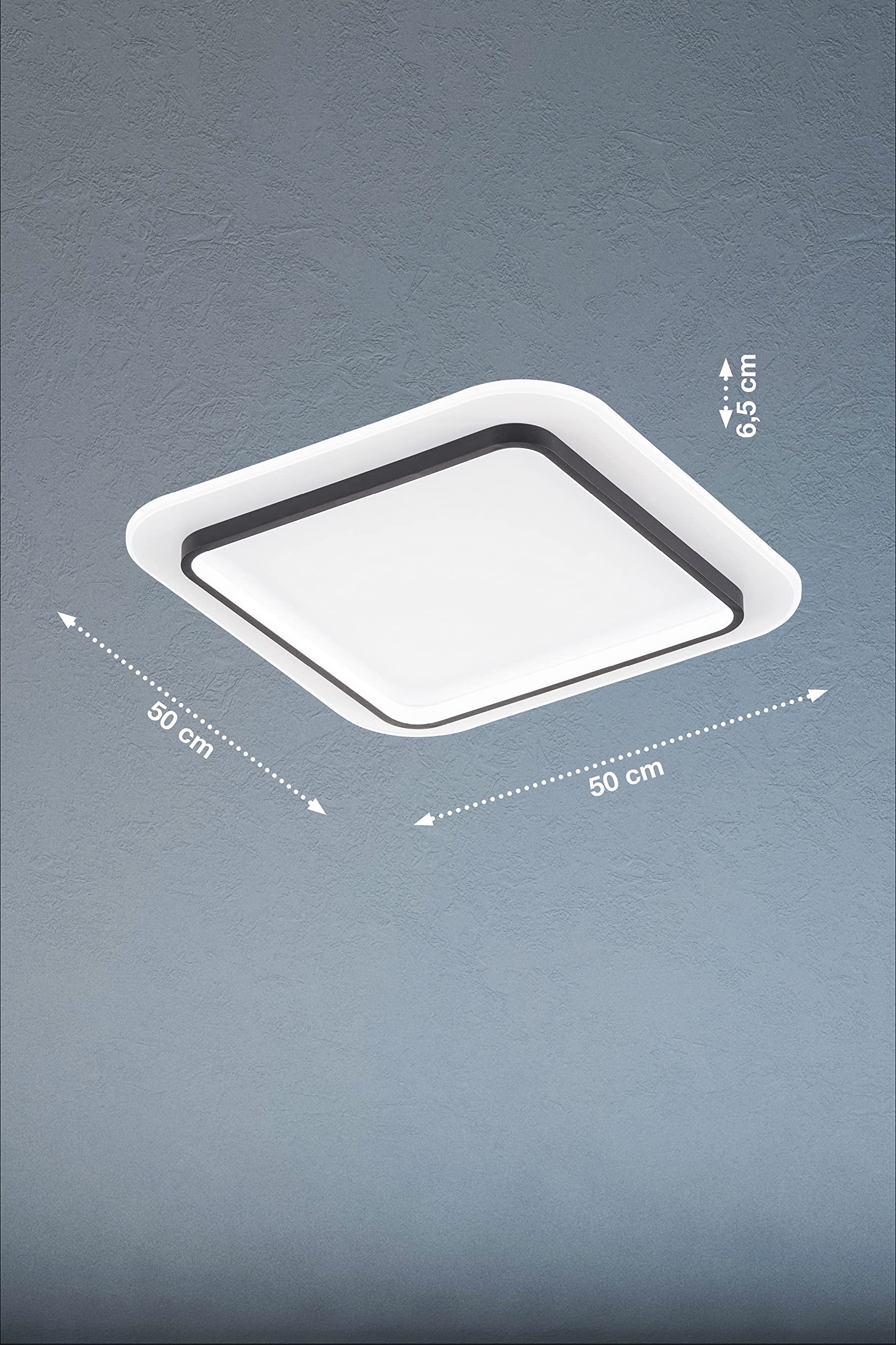 fischer-honsel-blithe-led-deckenleuchte-wei-sandschwarz-50-cm image 2
