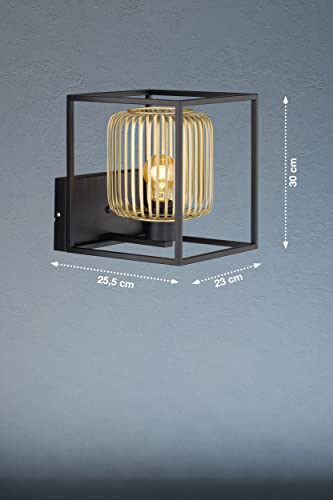 fischer-honsel-wandleuchte-sandschwarz-gold-1x-e27 image 6