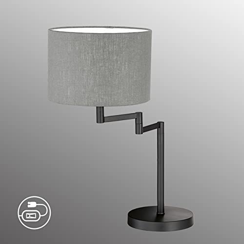 fischer-honsel-rota-tischleuchte-e27-sandschwarz-grau-30cm image 7