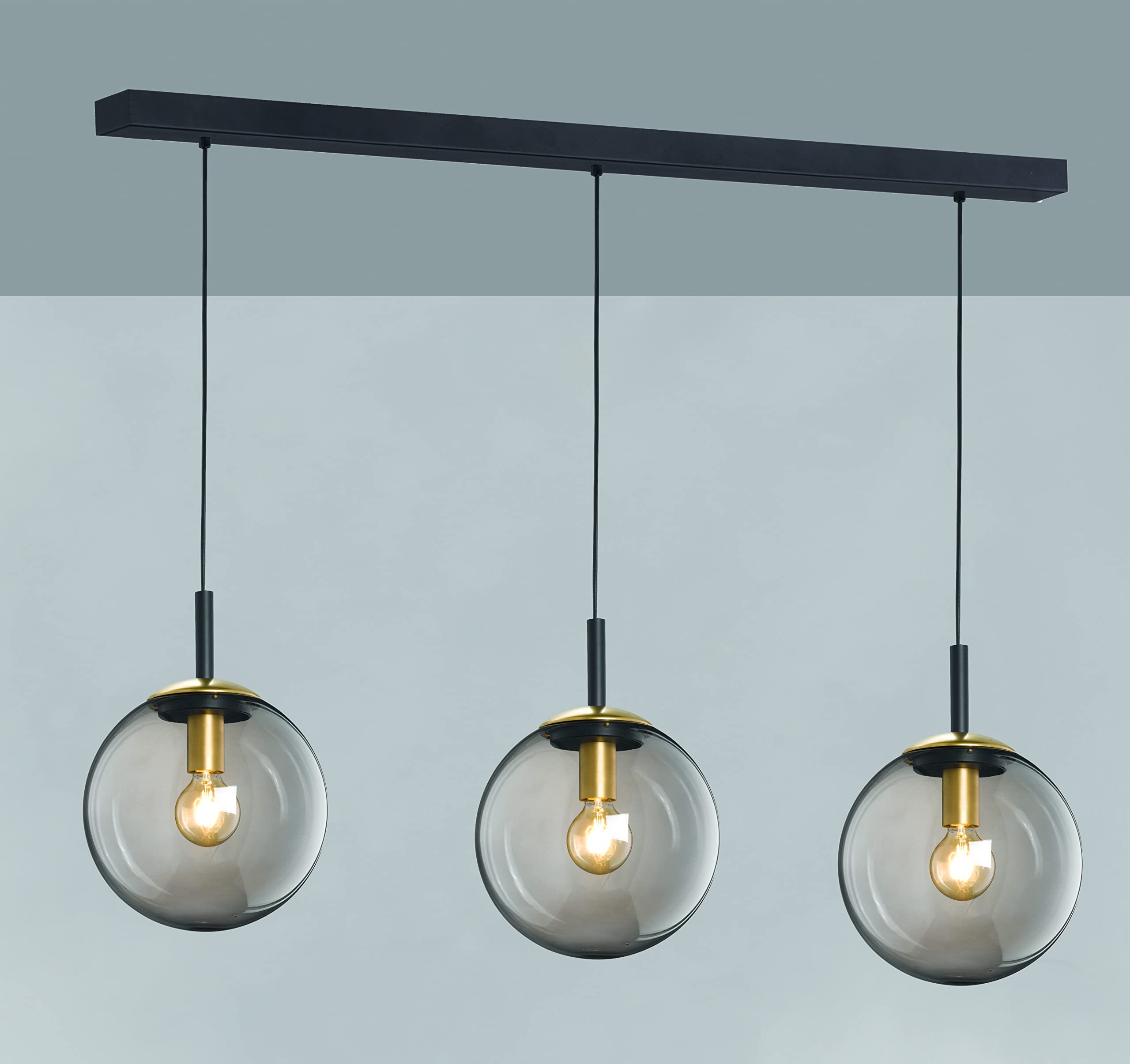 fischer-honsel-dini-pendelleuchte-3-flammig-schwarz-altmessing-rauchglas image 3