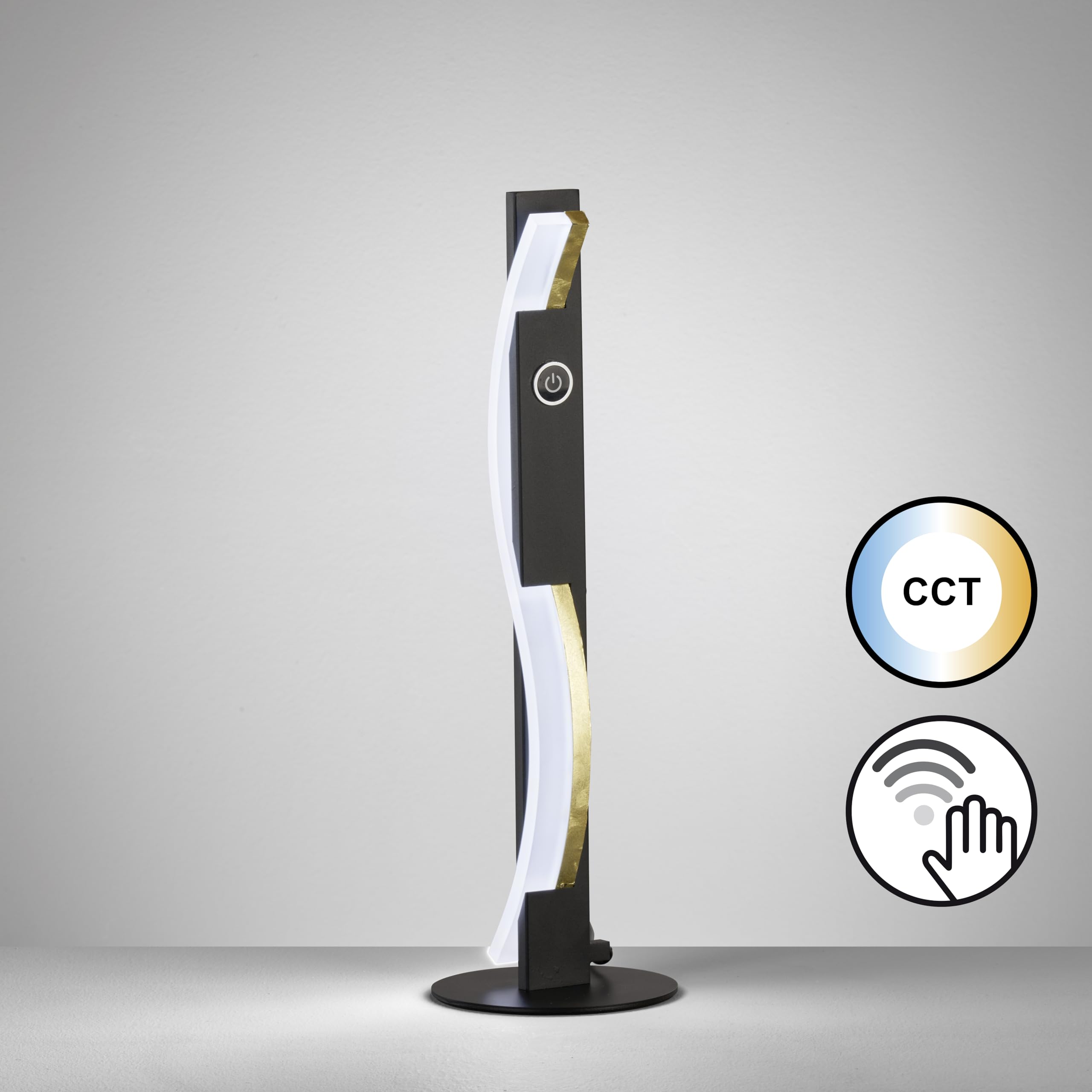 fischer-honsel-bridge-tischleuchte-schwarz-gold-led-dimmbar-cct image 2