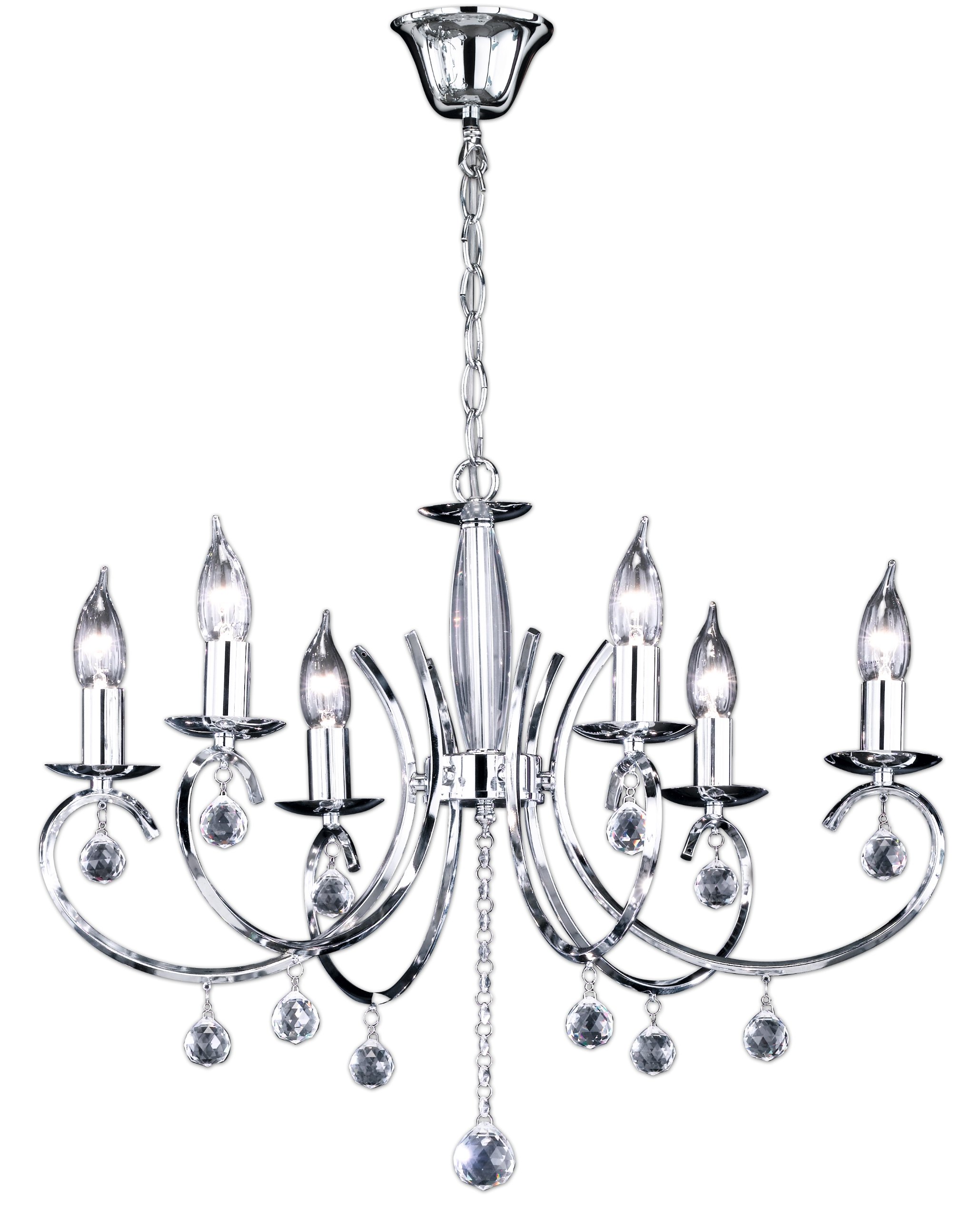 fischer-honsel-krone-kronleuchter-6x-e14-chrom-62-cm-glasbehang image 1