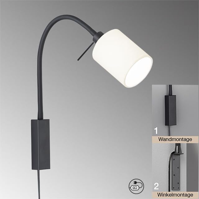fischer-honsel-maui-wandspot-flex-bettleuchte-sandschwarz-leinen-wei-ausladung-3 image 3