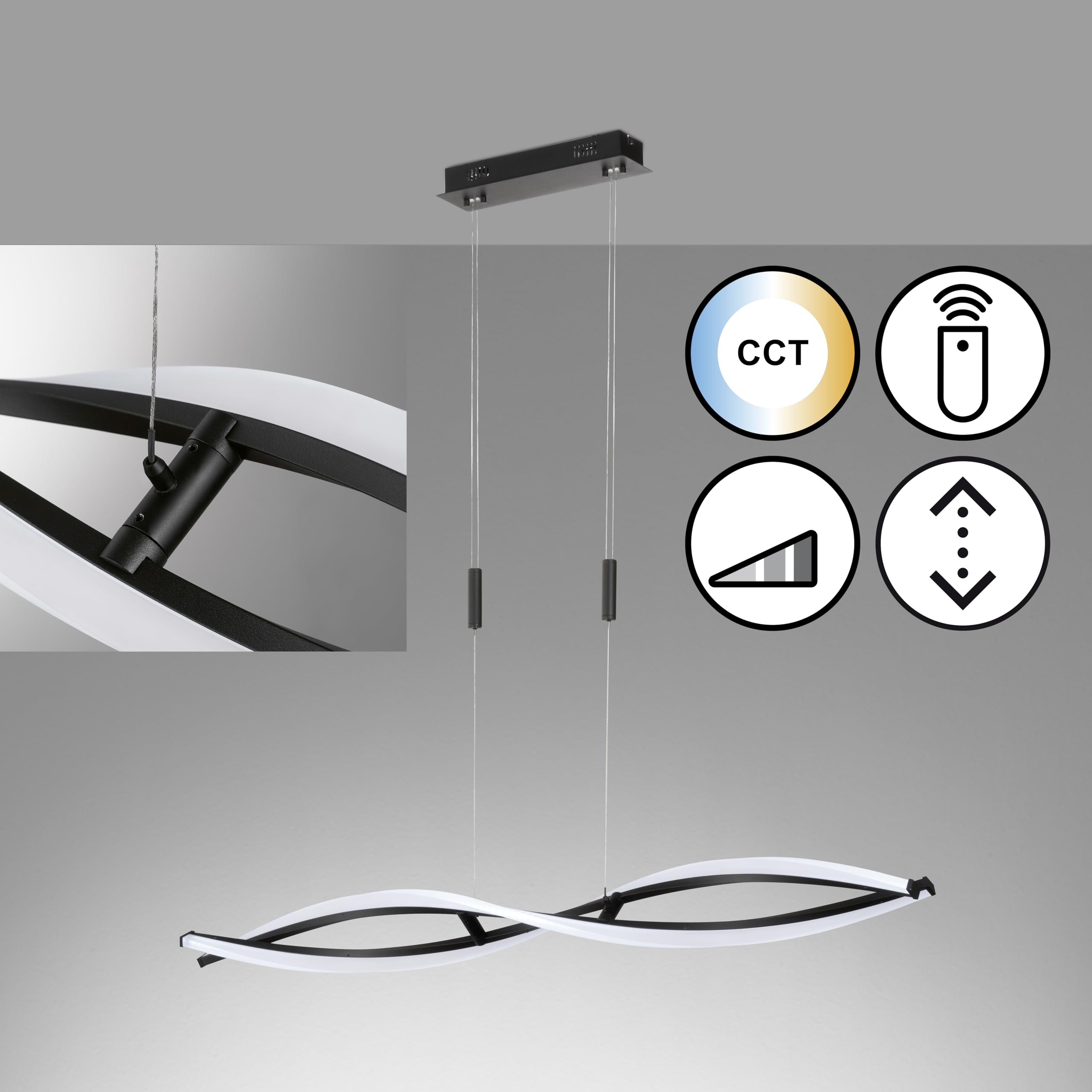 fischer-honsel-torcido-led-pendelleuchte-sandschwarz-105-5-cm-dimmbar-cct image 2