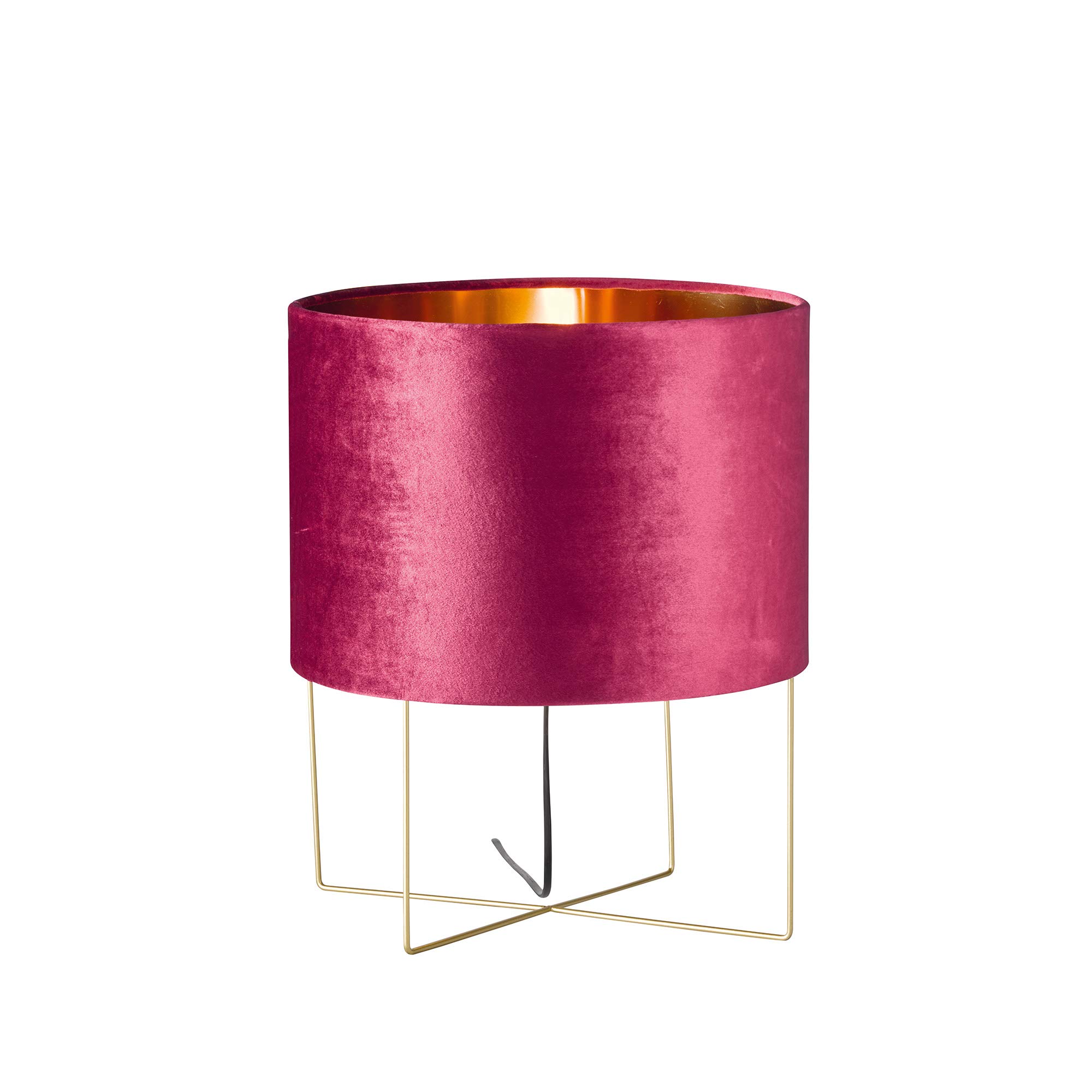 fischer-honsel-aura-tischleuchte-34-cm-gold-samt-schirm-ros-e14 image 7