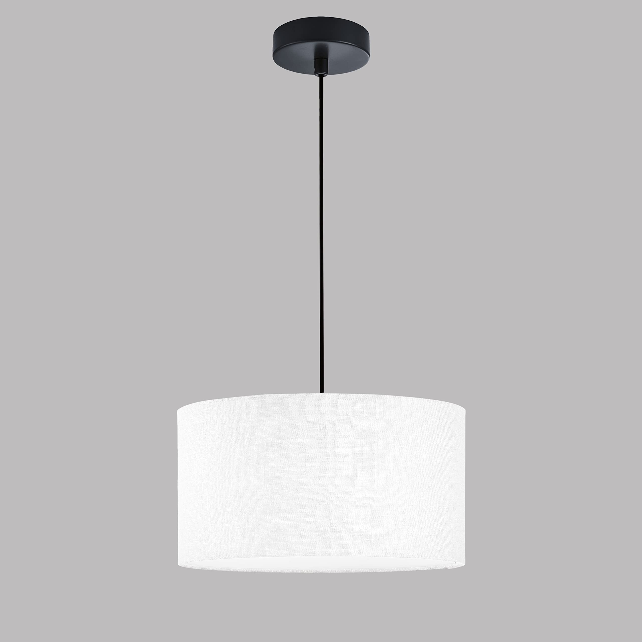 fischer-honsel-teramo-pendelleuchte-sandschwarz-wei-leinen-d-38-cm-3x-e27 image 4
