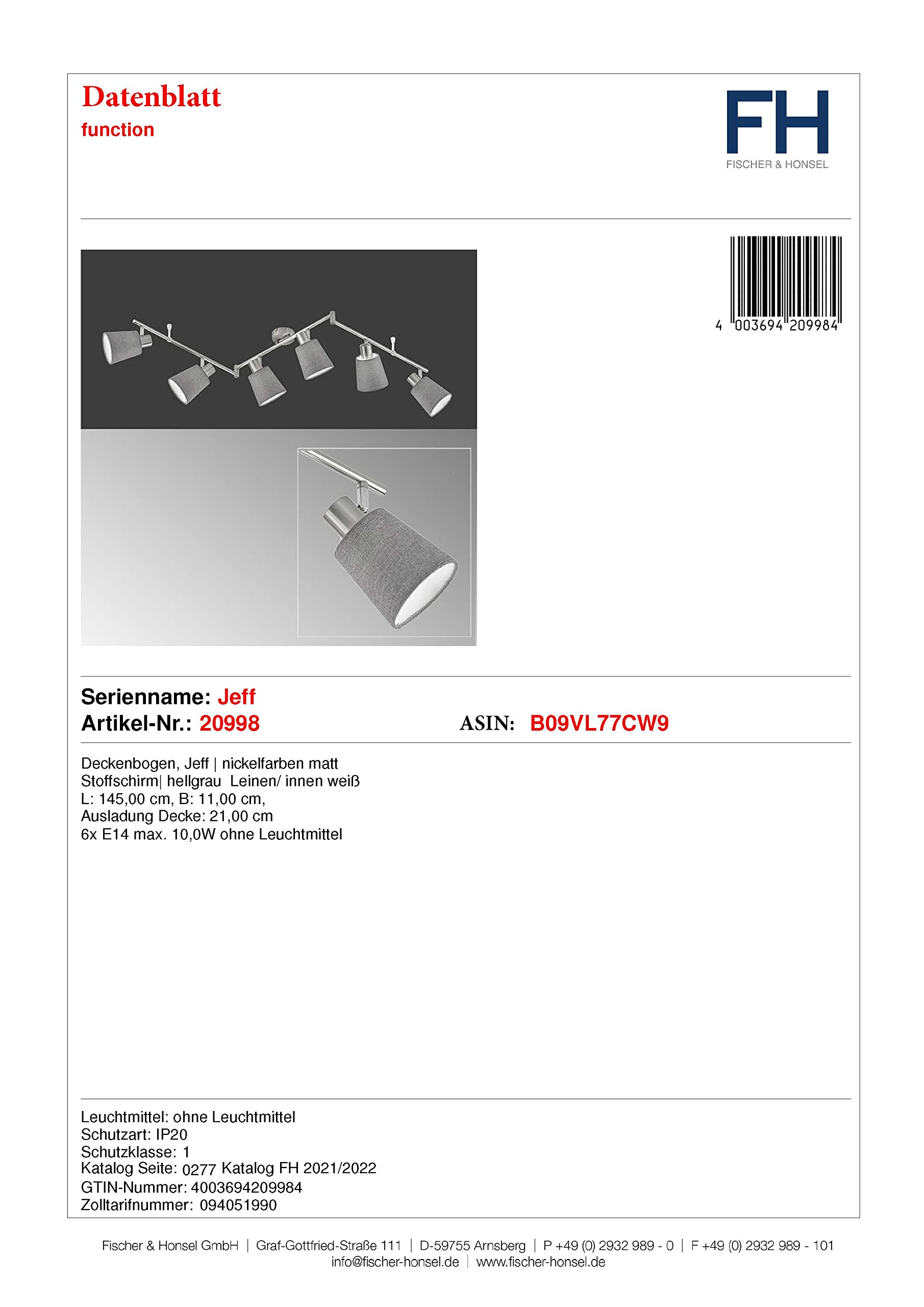 fischer-honsel-jeff-deckenbogen-145-cm-nickelfarben-matt-6x-e14 image 6