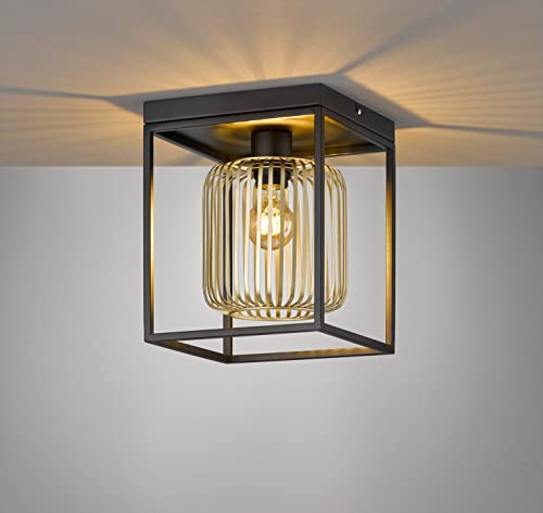 fischer-honsel-deckenleuchte-sandschwarz-gold-1x-e27 image 5