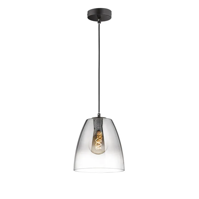 fischer-honsel-miro-pendelleuchte-sandschwarz-rauchglas-d-20-cm-e27 image 1