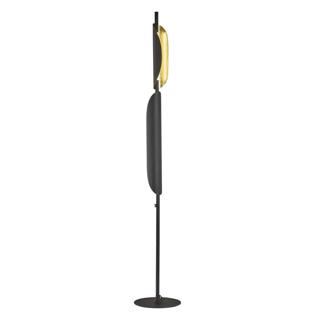 fischer-honsel-skal-stehleuchte-155-cm-schwarz-gold-dimmbar image 1