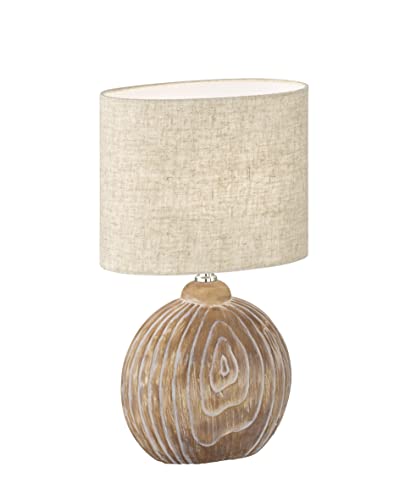 fischer-honsel-tobse-tischleuchte-e14-keramik-holzfarben-23x13x39cm image 5