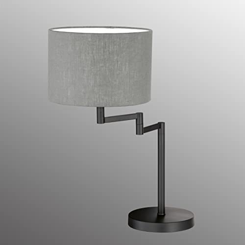 fischer-honsel-rota-tischleuchte-e27-sandschwarz-grau-30cm image 6