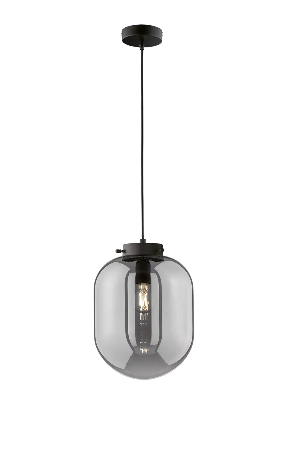 fischer-honsel-regi-pendelleuchte-schwarz-matt-rauchglas-e27 image 1