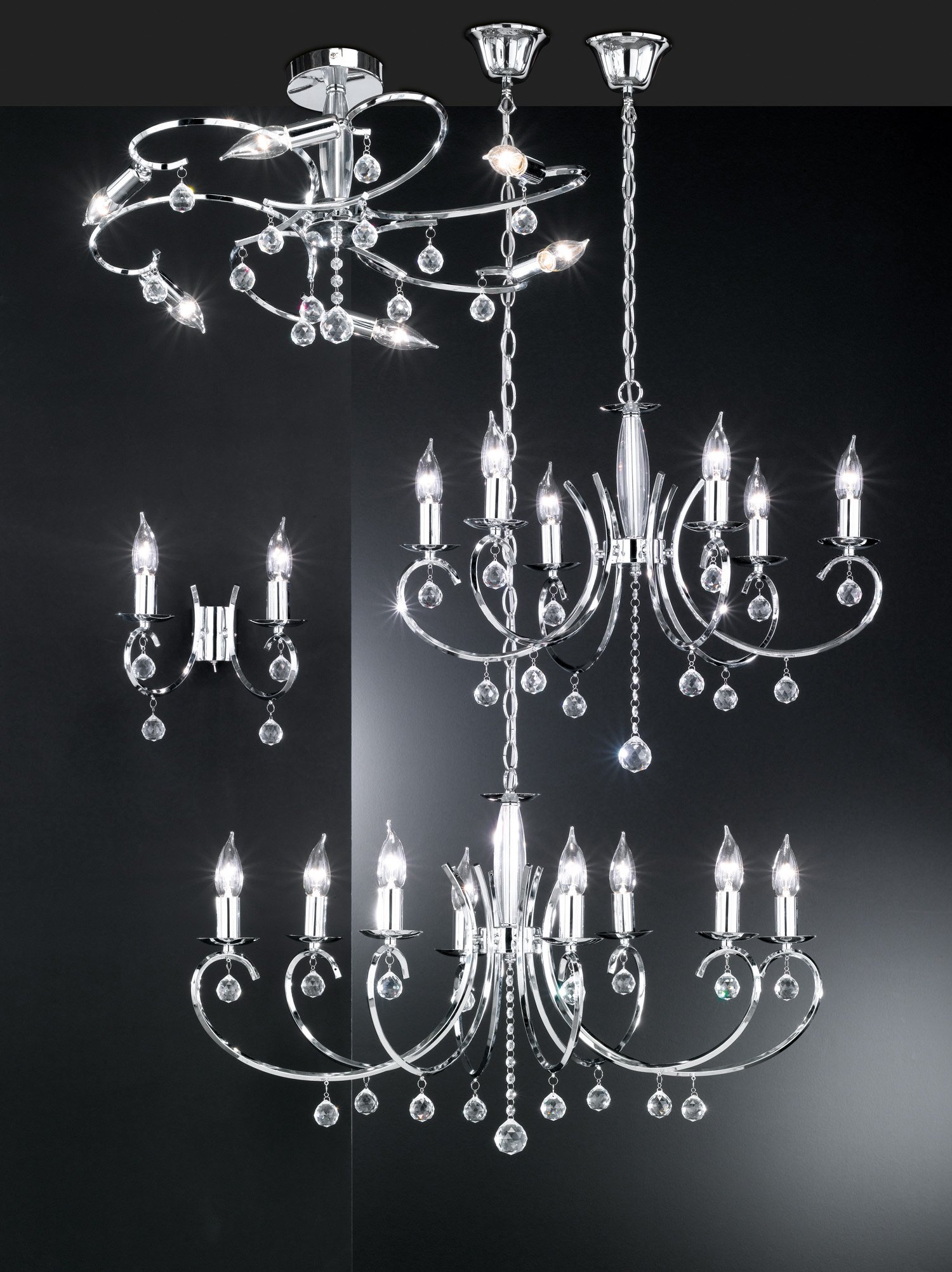 fischer-honsel-krone-kronleuchter-6x-e14-chrom-62-cm-glasbehang image 4