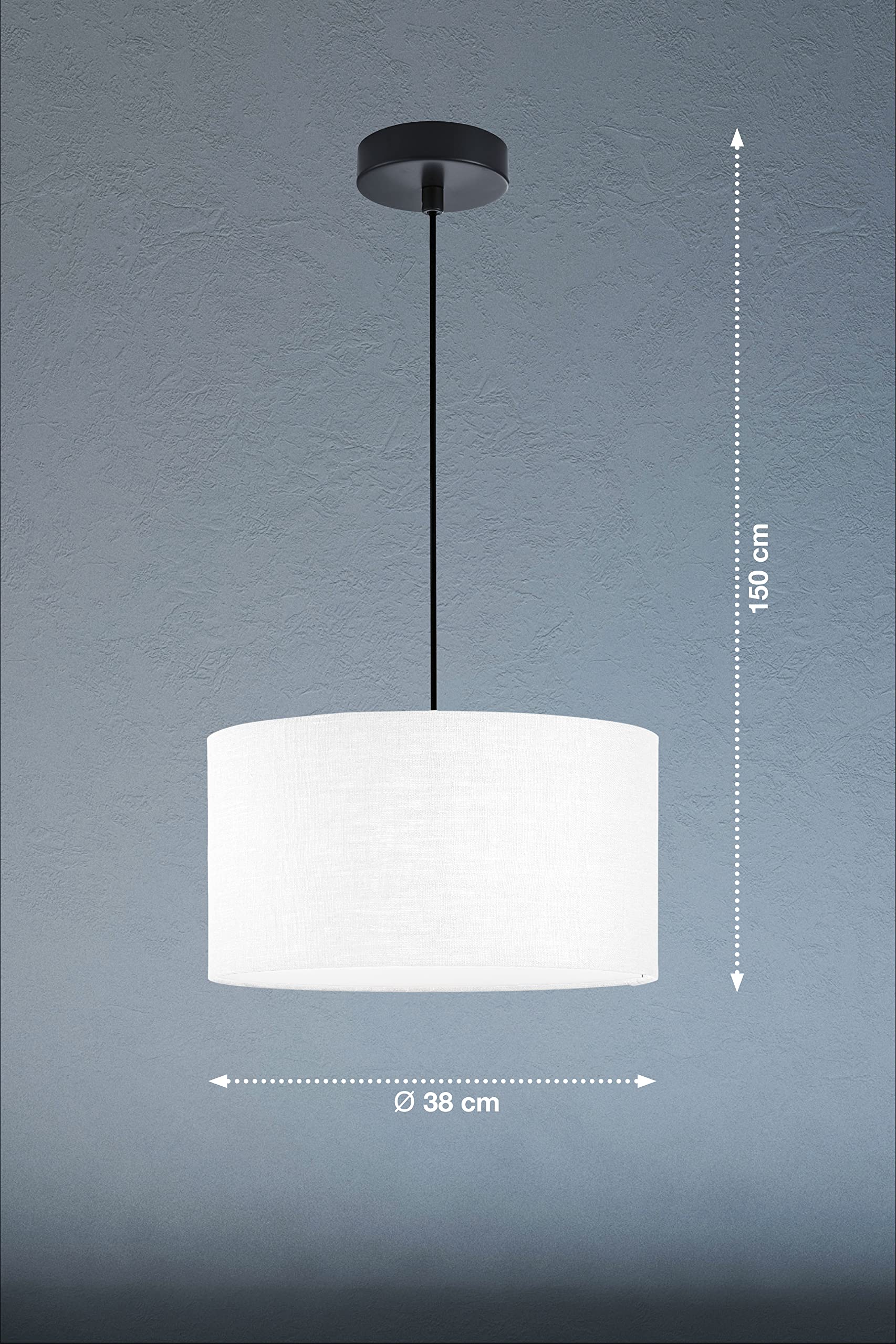 fischer-honsel-teramo-pendelleuchte-sandschwarz-wei-leinen-d-38-cm-3x-e27 image 2