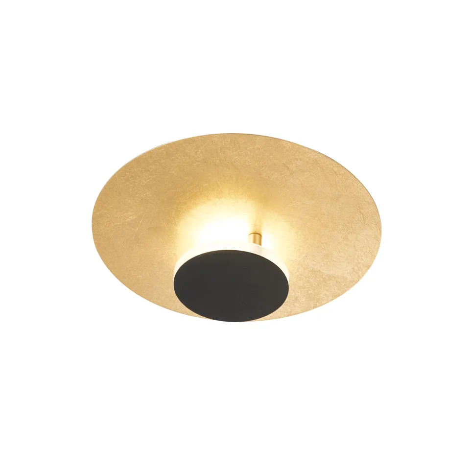 fischer-honsel-planet-deckenleuchte-sandschwarz-blattgoldfarben-d-30-cm-led image 1