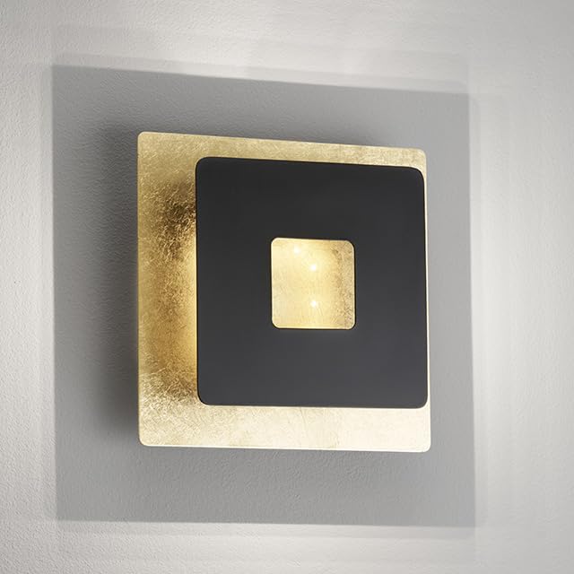 fischer-honsel-hennes-wandleuchte-blattgoldfarben-sandschwarz-led-7w-3000k image 7