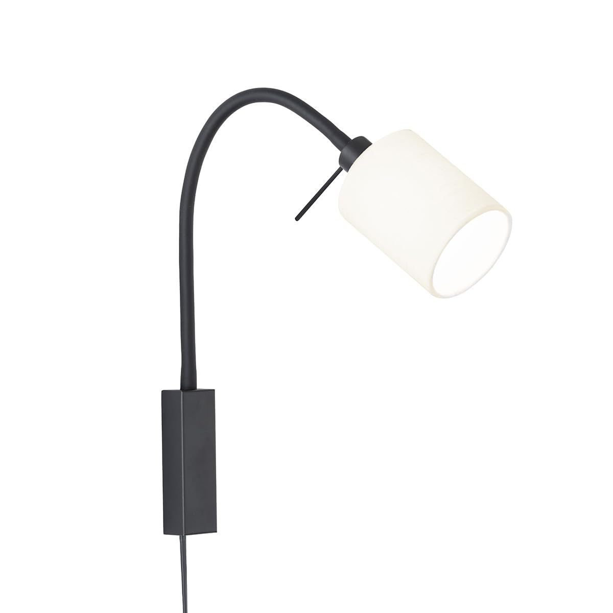 fischer-honsel-maui-wandspot-flex-bettleuchte-sandschwarz-leinen-wei-ausladung-3 image 1
