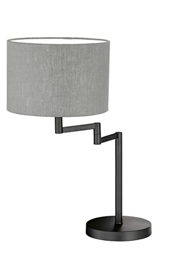 fischer-honsel-rota-tischleuchte-e27-sandschwarz-grau-30cm image 5