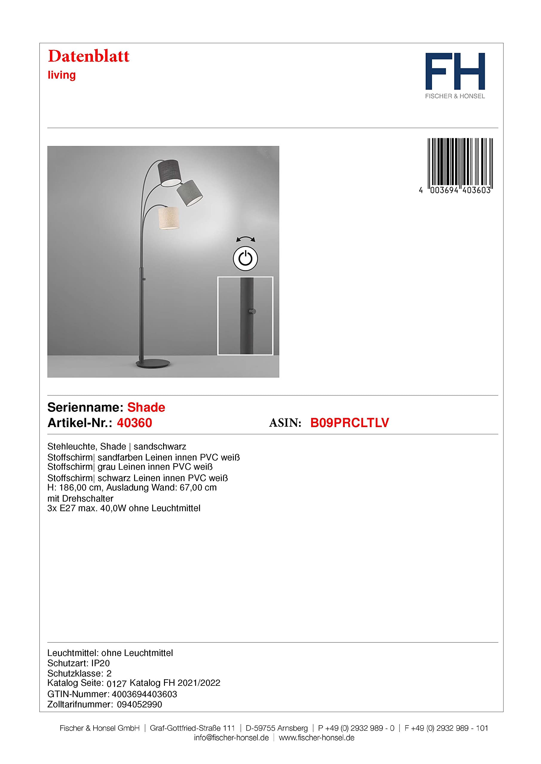 fischer-honsel-shade-stehlampe-3-flammig-leinen-sandschwarz image 3