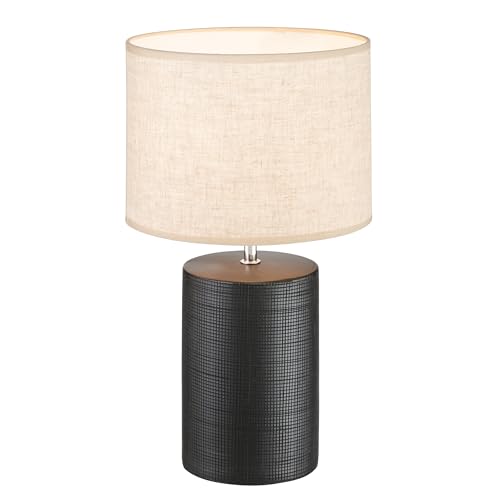 fischer-honsel-bois-tischleuchte-schwarz-matt-mit-leinen-schirm-43-cm image 4