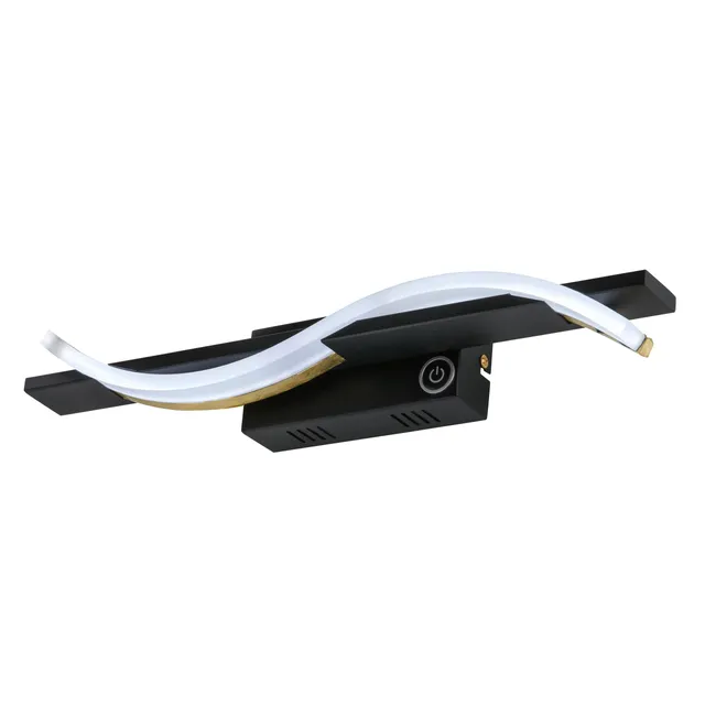 fischer-honsel-bridge-wandleuchte-schwarz-gold-dimmbar-cct-42-cm image 1
