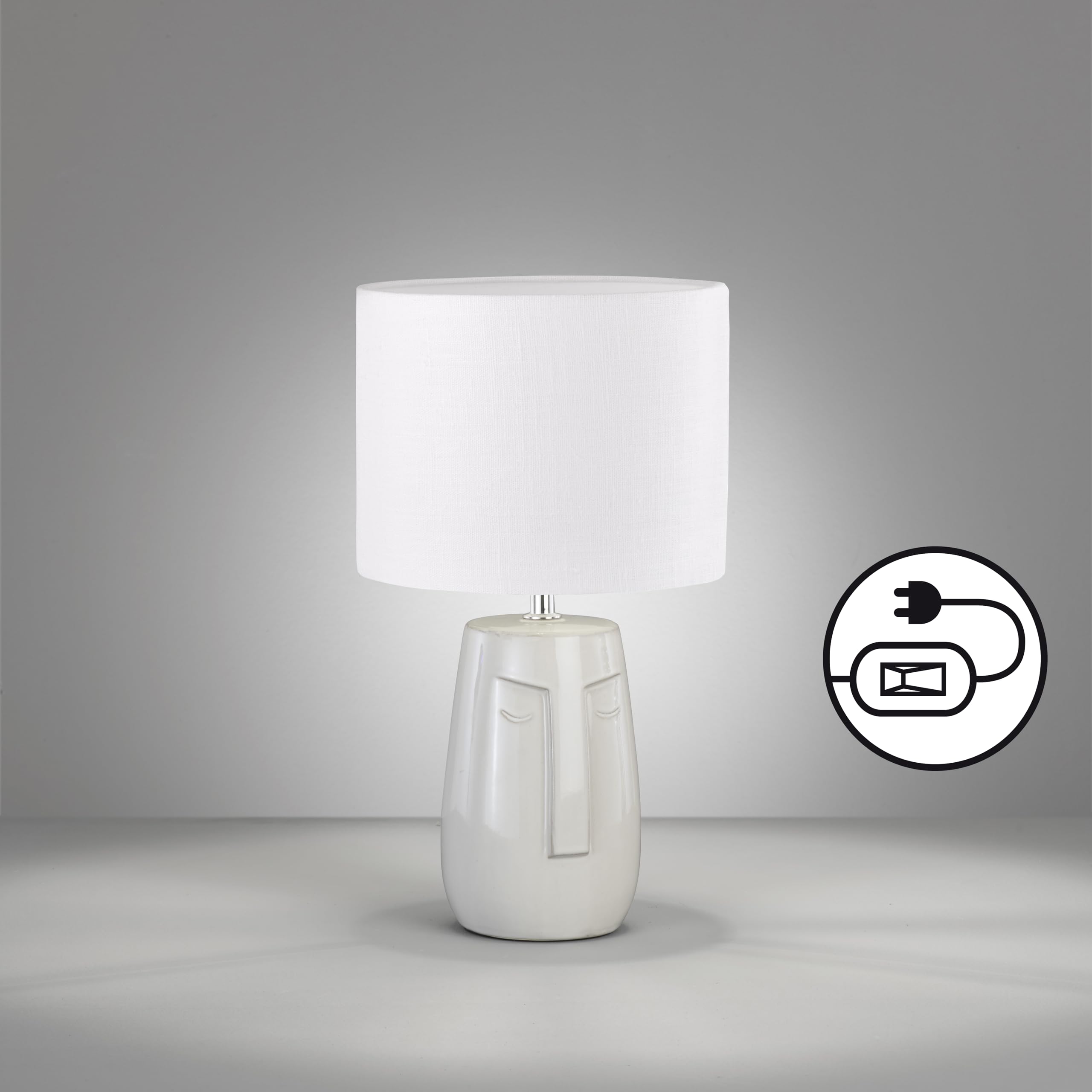 fischer-honsel-face-tischleuchte-beige-h-39-cm-e14 image 2