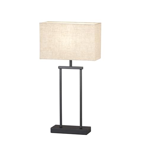 fischer-honsel-ann-tischleuchte-e27-sandschwarz-mit-schirm-sand-leinen-52-cm image 4