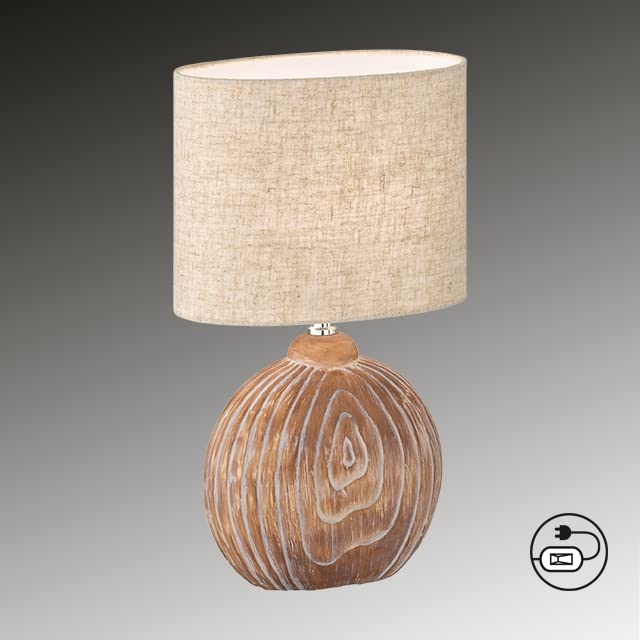 fischer-honsel-tobse-tischleuchte-e14-keramik-holzfarben-23x13x39cm image 7