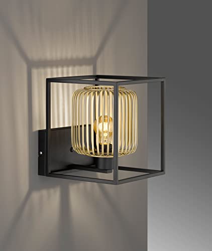 fischer-honsel-wandleuchte-sandschwarz-gold-1x-e27 image 5