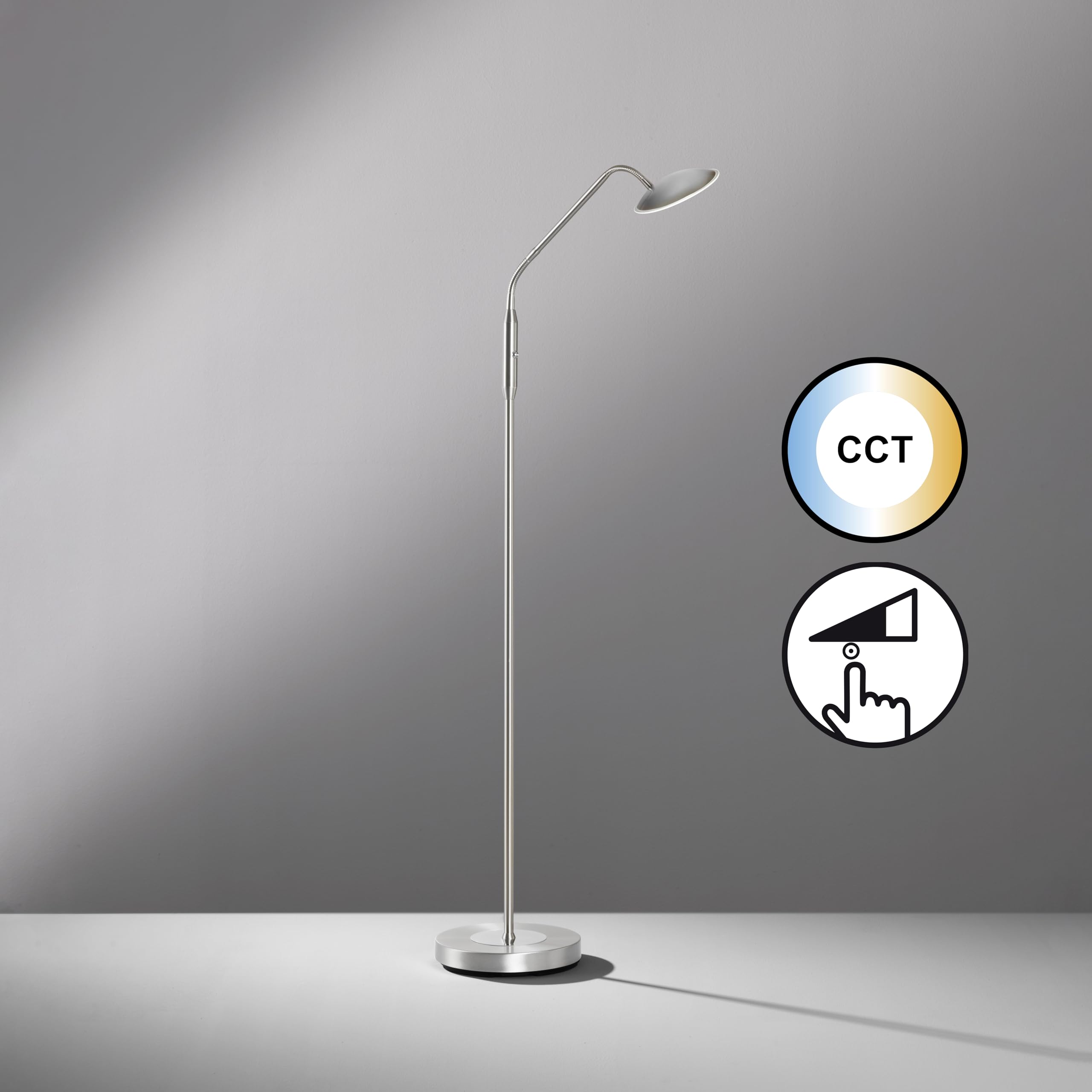 fischer-honsel-tallri-led-stehleuchte-nickelfarben-matt-dimmbar-mit-cct image 2