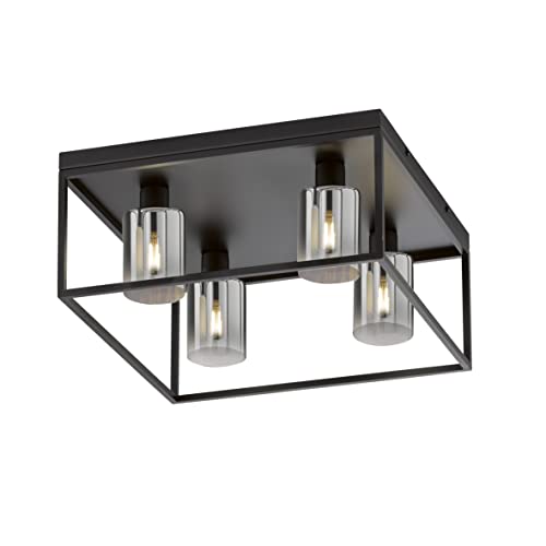 fischer-honsel-iska-deckenleuchte-45-cm-sandschwarz-rauchglas image 6