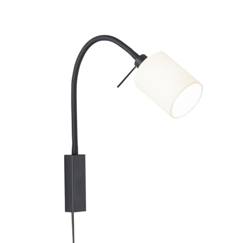 fischer-honsel-maui-wandspot-flex-bettleuchte-sandschwarz-leinen-wei-ausladung-3 image 2