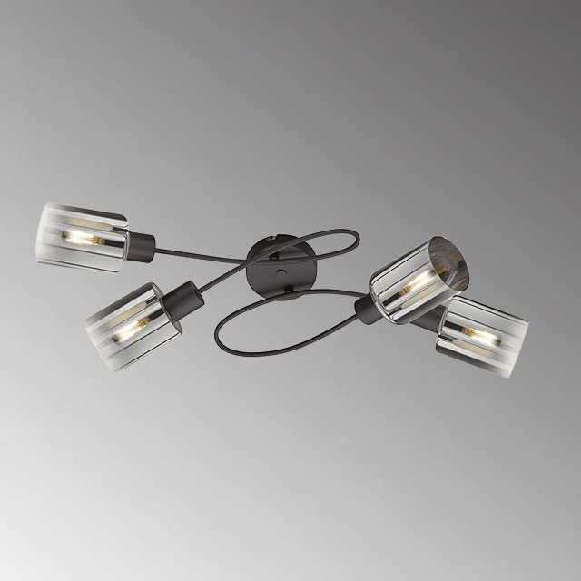fischer-honsel-iska-deckenleuchte-4-flammig-rauchglas-sandschwarz image 7