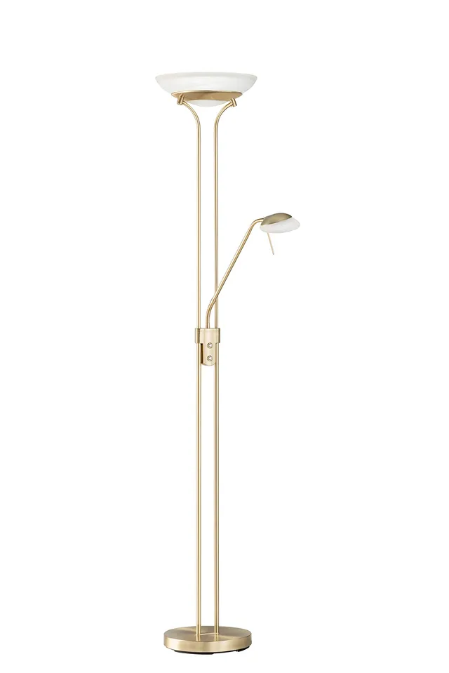 fischer-honsel-pool-tw-stehleuchte-fluter-28w-leselicht-5w-messingfarben-dimmbar image 1