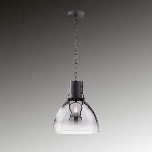 fischer-honsel-londo-pendelleuchte-sandschwarz-matt-rauchglas-d-30-cm-e27 image 8