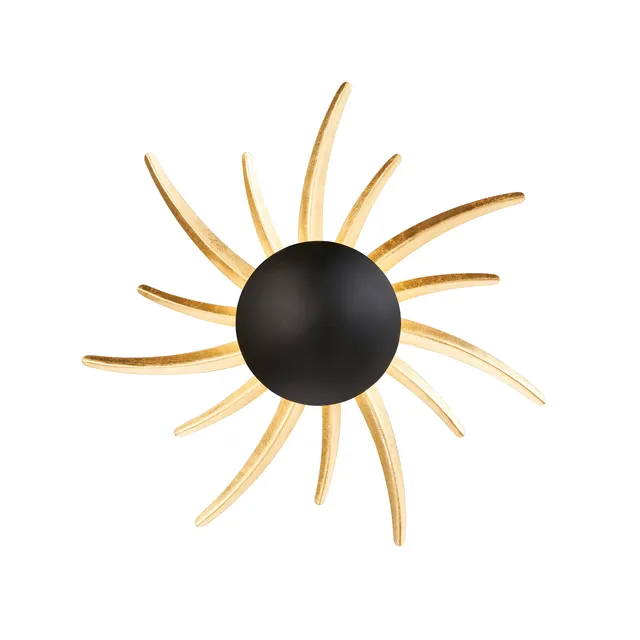 fischer-honsel-sol-wandleuchte-sandschwarz-blattgold-d45-led-10w image 1