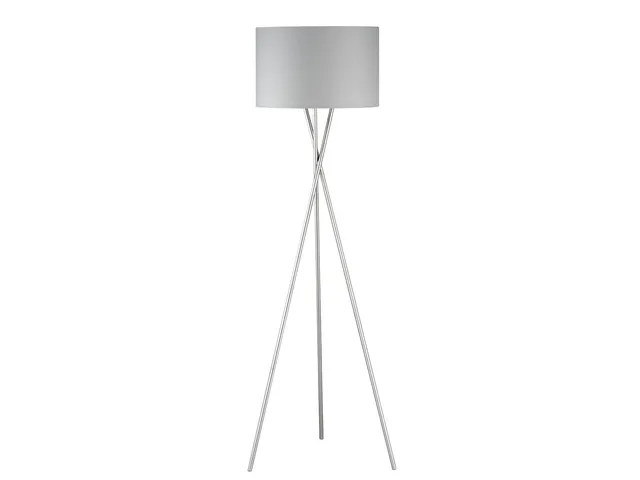 fischer-honsel-wotan-stehleuchte-metall-nickelfarben-stoffschirm-e27 image 1
