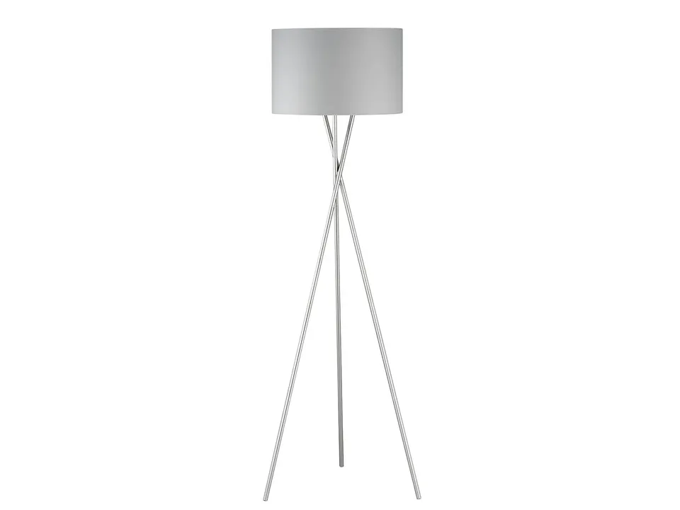 fischer-honsel-wotan-stehleuchte-metall-nickelfarben-stoffschirm-e27 image 1