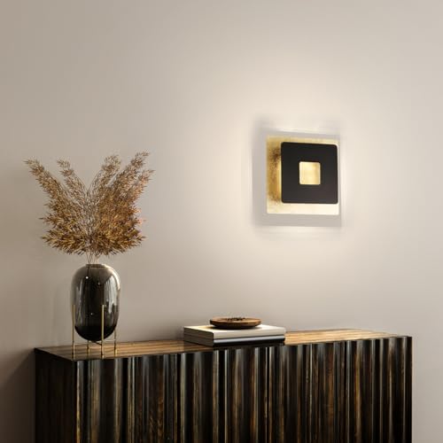 fischer-honsel-hennes-wandleuchte-blattgoldfarben-sandschwarz-led-7w-3000k image 6