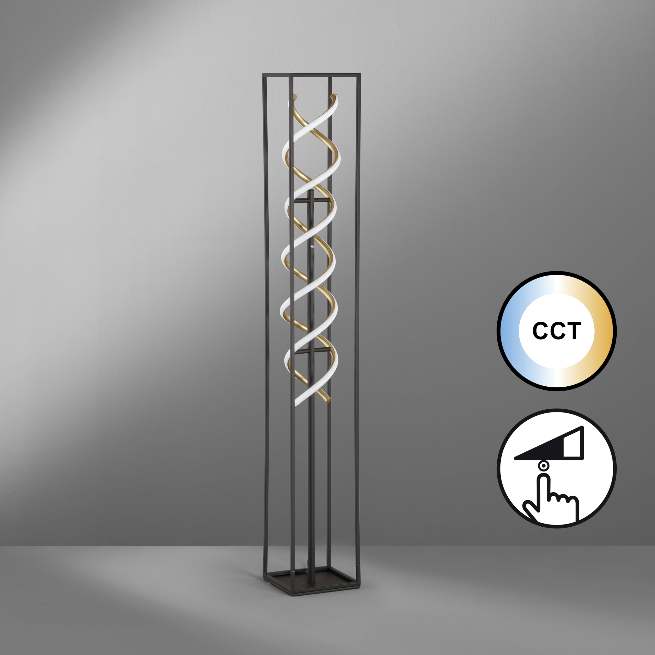 fischer-honsel-gian-stehleuchte-sandschwarz-goldfarben-135-cm-dimmbar-cct-led image 3