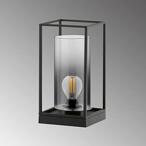 fischer-honsel-samu-tischleuchte-sandschwarz-rauchglas-16x16x30-cm-e27 image 8