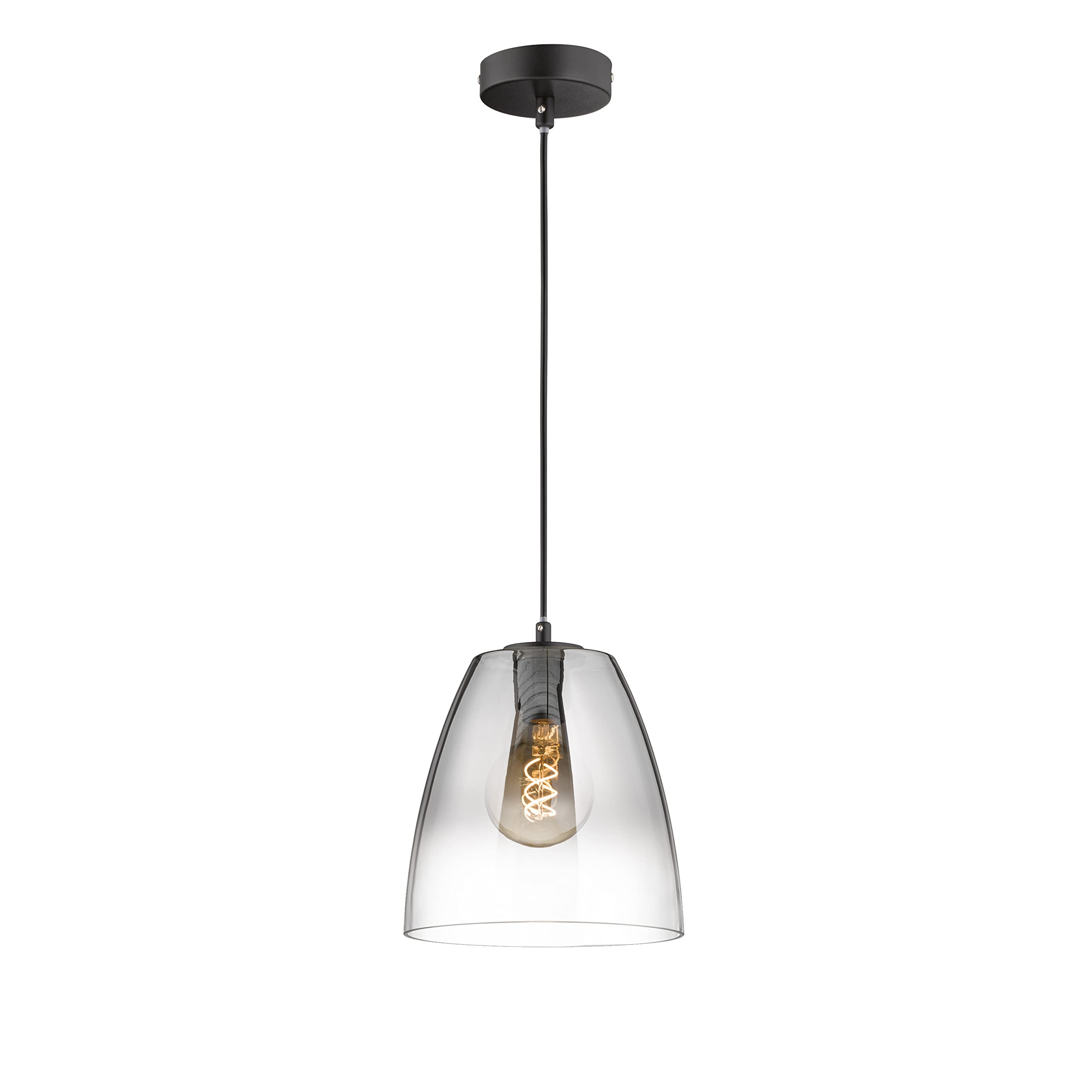 fischer-honsel-miro-pendelleuchte-sandschwarz-rauchglas-d-20-cm-e27 image 1