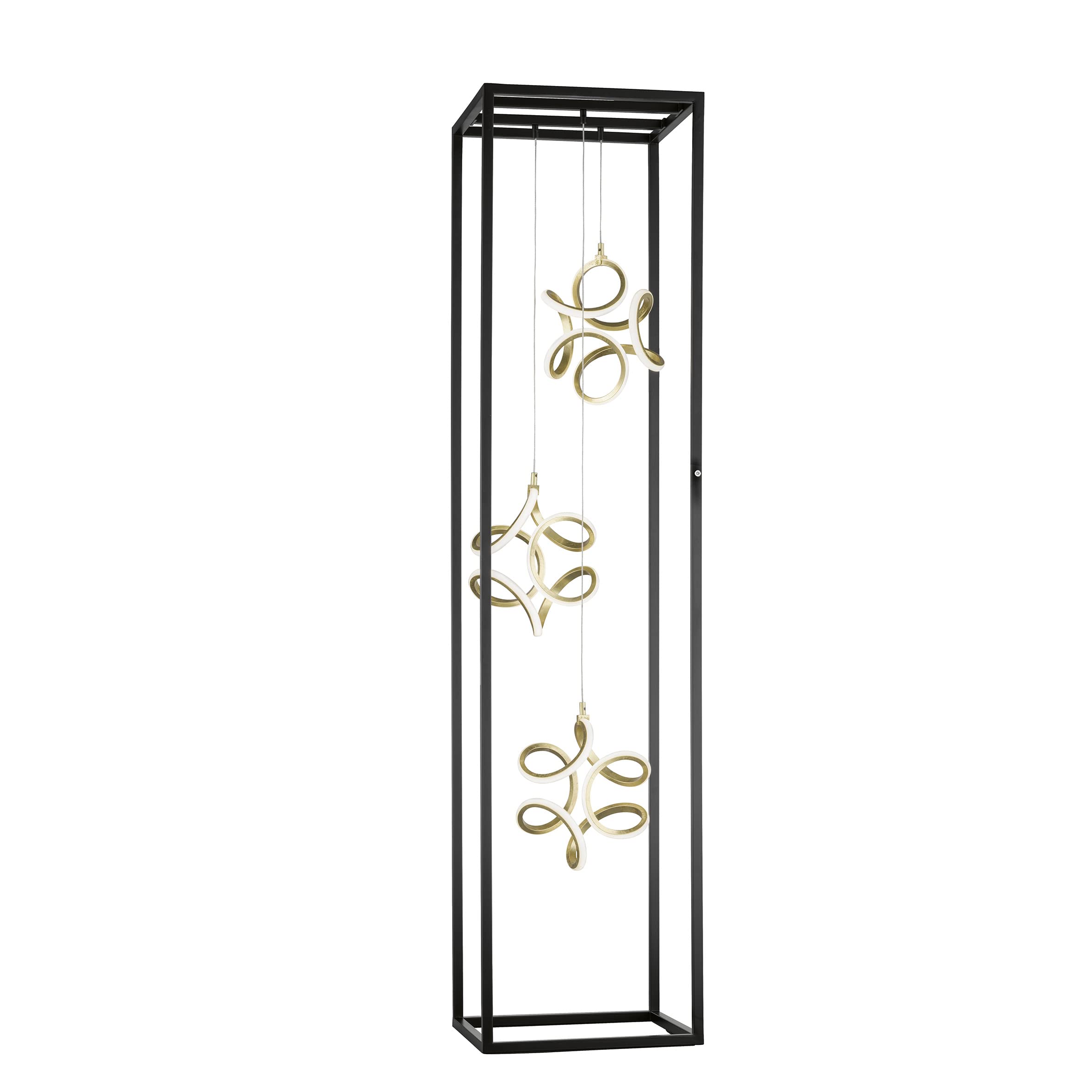fischer-honsel-gesa-stehleuchte-schwarz-blattgold-h-140-cm-5400-lm-dimmbar image 1