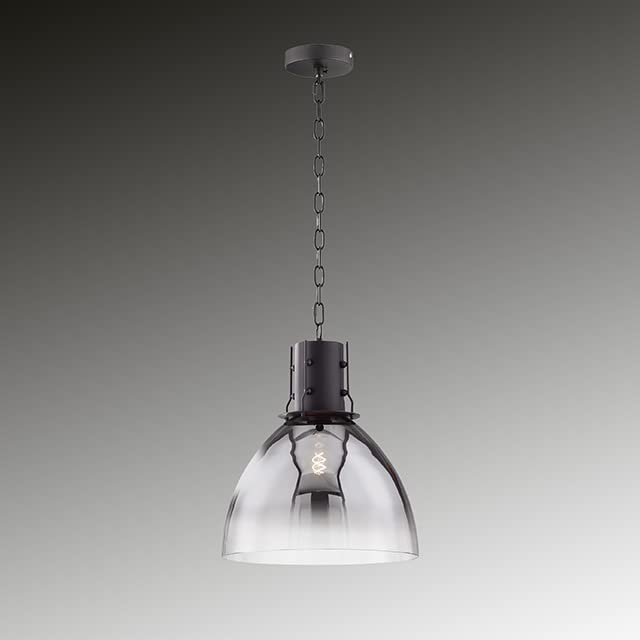 fischer-honsel-londo-pendelleuchte-sandschwarz-matt-rauchglas-d-30-cm-e27 image 7