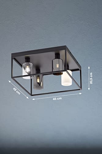 fischer-honsel-iska-deckenleuchte-45-cm-sandschwarz-rauchglas image 7