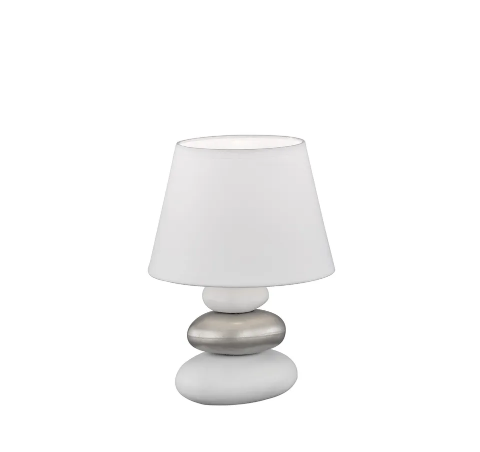fischer-honsel-pibe-tischleuchte-keramik-stein-optik-wei-silber-e14-17-cm image 1