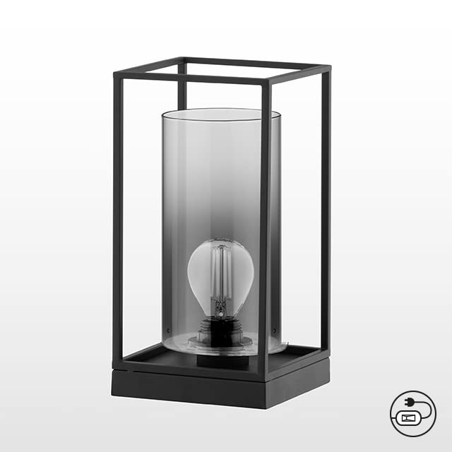 fischer-honsel-samu-tischleuchte-sandschwarz-rauchglas-16x16x30-cm-e27 image 7